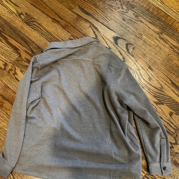 Faherty Inlet Knit Shirt Jacket in Walnut Melange Button Down Brown Mens Size L - Picture 3 of 3